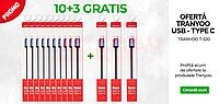 SET 10 + 3 GRATIS Cablu date USB - Type-C TRANYOO Fast Charge T-S20