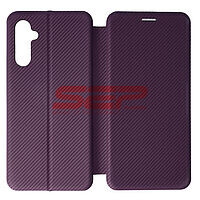 Accesorii GSM - : Toc FlipCover Round Carbon Samsung Galaxy A14 5G Plum
