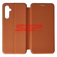 Accesorii GSM - : Toc FlipCover Round Carbon Samsung Galaxy A14 Brown
