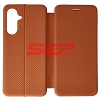 Accesorii GSM - : Toc FlipCover Round Carbon Samsung Galaxy A17 5G Brown