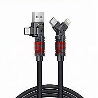 Accesorii GSM - Cablu date Fast Charge: Cablu date soft silicone 4 in 1 XO NB308