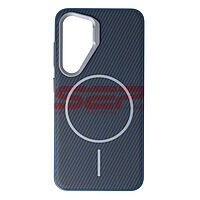 Accesorii GSM - Toc TPU Vegan Leather Carbon: Toc TPU Vegan Leather Carbon Samsung Galaxy S25 Blue
