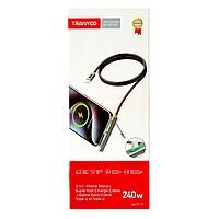 Accesorii GSM - Noutati: Cablu date cu functie stand Type-C - Type-C 240W Fast Charge TRANYOO CC10