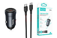 Incarcator auto USB-C PD 30W cu cablu Type-C Hoco Z62A GREY