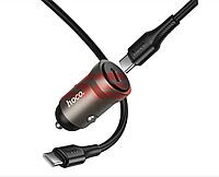 Incarcator auto USB-C PD 30W cu cablu Type-C Hoco Z62A GOLD