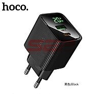 Accesorii GSM - Noutati: Incarcator retea Fast Charge USB-A + USB-C 20W cu display digital Hoco CS83A
