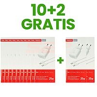 Accesorii GSM - Incarcatoare retea: SET 10 + 2 GRATIS Incarcator retea Fast Charge Type-C - Type-C 45W TRANYOO T-SA7C WHITE