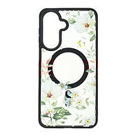 Accesorii GSM - Noutati: Toc TPU+PC MagSafe Botanical Samsung Galaxy A27 White Magnolia
