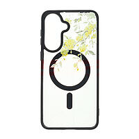 Accesorii GSM - Noutati: Toc TPU+PC MagSafe Botanical Samsung Galaxy A57 Golden Bloom