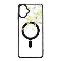 Accesorii GSM - Noutati: Toc TPU+PC MagSafe Botanical Samsung Galaxy A07 4G Golden Bloom