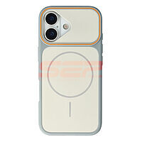 Accesorii GSM - Toc TPU+PC MagSafe Dual Layer: Toc TPU+PC MagSafe Dual Layer Apple iPhone 18 Silver