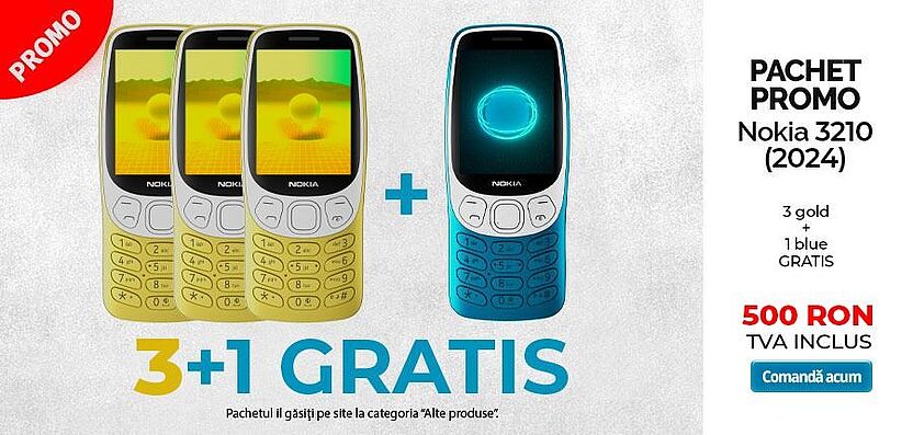 Pachet promo Nokia 3210 (2024) 3 + 1 GRATIS !!!
