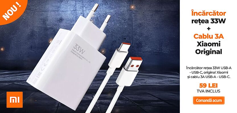 Incarcator + Cablu ORIGINAL Xiaomi 33W !!!